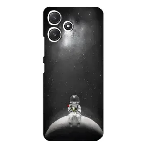 Силиконовый Чехол с принтом "Космонавты" на Xiaomi POCO M6 (Космонавт романтик)