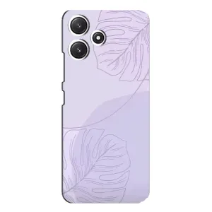 Чохол квітковий дизайн для Xiaomi POCO M6 (Монстера фіолетова)