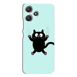 Силиконовый чехол с котиком для Xiaomi POCO M6 (Падающий кот)