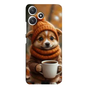 Друкований чохол 'Звірята з кавою' для Xiaomi POCO M6 (Песик з кавою)