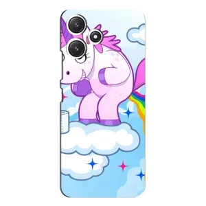 Чехол Unicorn на Xiaomi POCO M6 (Радуга единорожка)