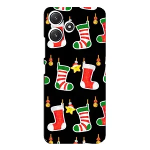 Силиконовый бампер на рождество для Xiaomi POCO M6 (Рождественские подарки)
