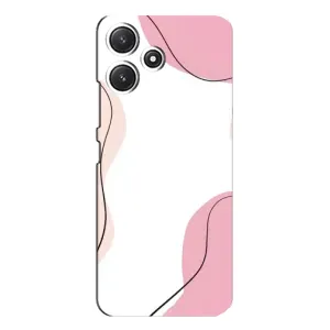 Чохол квітковий дизайн для Xiaomi POCO M6 (Рожевий фон)