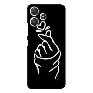 Чохол (Знак сердечка) для Xiaomi POCO M6 (Сердечко на чорному)
