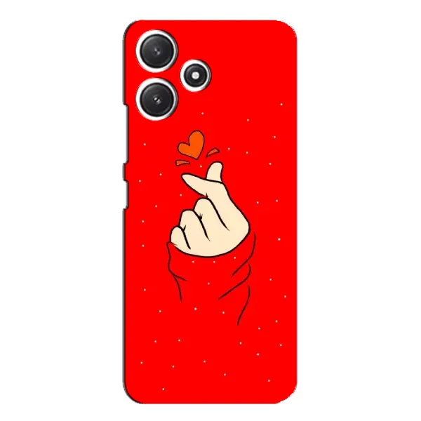 Чехол с рисунком «Сердце на красном» для Xiaomi POCO M6 Чехол с рисунком «Сердце на красном» для Xiaomi POCO M6