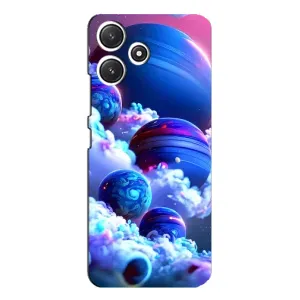 Чехлы КОСМОС для Xiaomi POCO M6 (Синие планеты)