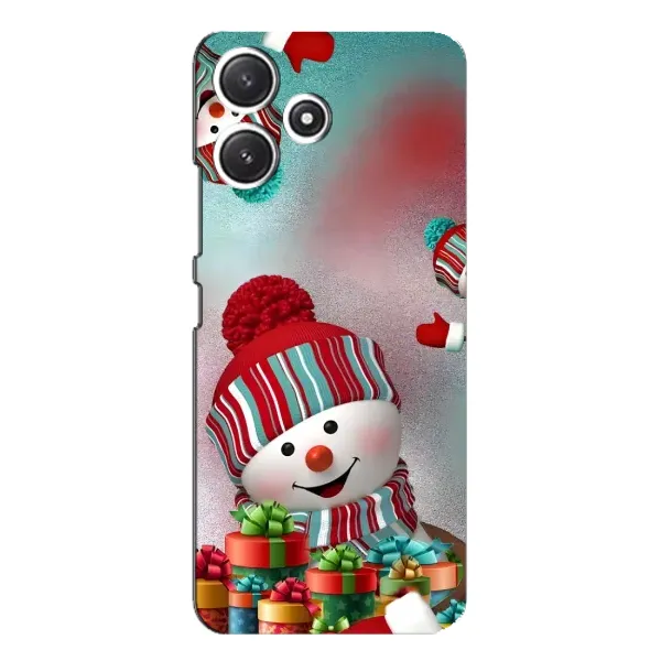 Чехол с рисунком «Снеговик в шапке» для Xiaomi POCO M6