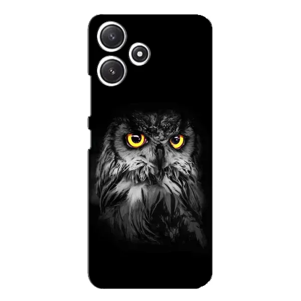 Чехол с рисунком «Сова на чёрном» для Xiaomi POCO M6 Чехол с рисунком «Сова на чёрном» для Xiaomi POCO M6