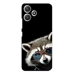 Силіконовий Чохол з Энотами  на Xiaomi POCO M6 (Стильний Єнот)
