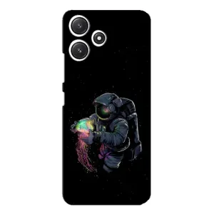 Силиконовый Чехол с принтом "Космонавты" на Xiaomi POCO M6 (В руках земля)
