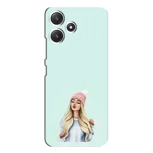 Силіконовый Чохол на Xiaomi POCO M6 з картинкой Модных девушек (В шапці)