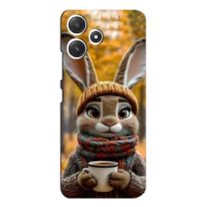Друкований чохол 'Звірята з кавою' для Xiaomi POCO M6 (Зайчик з кавою)