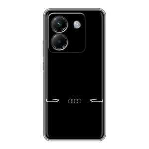 Силиконовый бампер с картинкой машины на Xiaomi Poco M7 Pro 5G (Силует Audi)