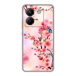 Чохол з картинкою Сакури на Xiaomi Poco M7 Pro 5G (Метелики на сакурі)