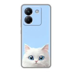 Чехол на тематику: Коты для Xiaomi Poco M7 Pro 5G (Белый кот)