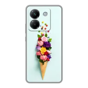 Чохли з тематикою "КВІТИ" на Xiaomi Poco M7 Pro 5G (Квітка-морозиво)