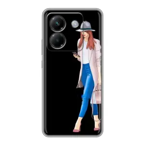 Чохол з картинкою Модні Дівчата Xiaomi Poco M7 Pro 5G (Дівчина з телефоном)