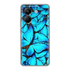 Силиконовый бампер с картинкой животных для Xiaomi Poco M7 Pro 5G (Крылья бабочек)