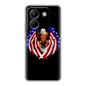 Чохол Прапор USA для Xiaomi Poco M7 Pro 5G (Крила США)