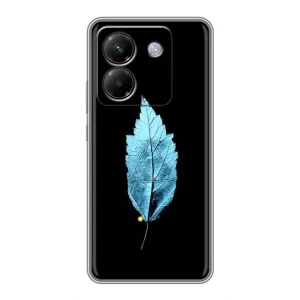Чехол с картинками на черном фоне для Xiaomi Poco M7 Pro 5G (Листочек)