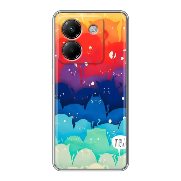 Чехол с рисунком «Mew» для Xiaomi Poco M7 Pro 5G