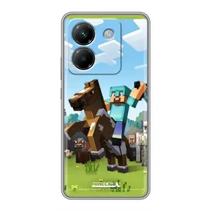 Чохли для Xiaomi Poco M7 Pro 5G (Персонажі МайнКрафт) (На коні)