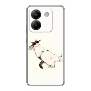 Чехол на тематику: Коты для Xiaomi Poco M7 Pro 5G (Отдых)