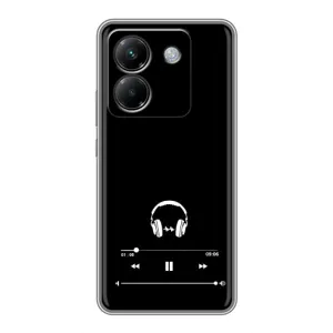 Чехол с картинками на черном фоне для Xiaomi Poco M7 Pro 5G (Плеер)