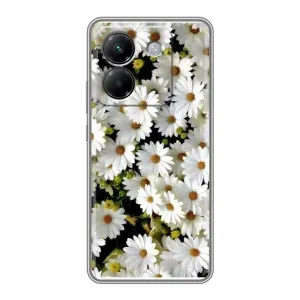 Чохол з ромашками на Xiaomi Poco M7 Pro 5G (Рамка в ромашках)