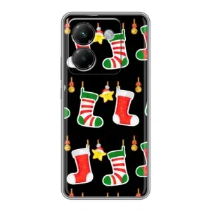 Силиконовый бампер на рождество для Xiaomi Poco M7 Pro 5G (Рождественские подарки)