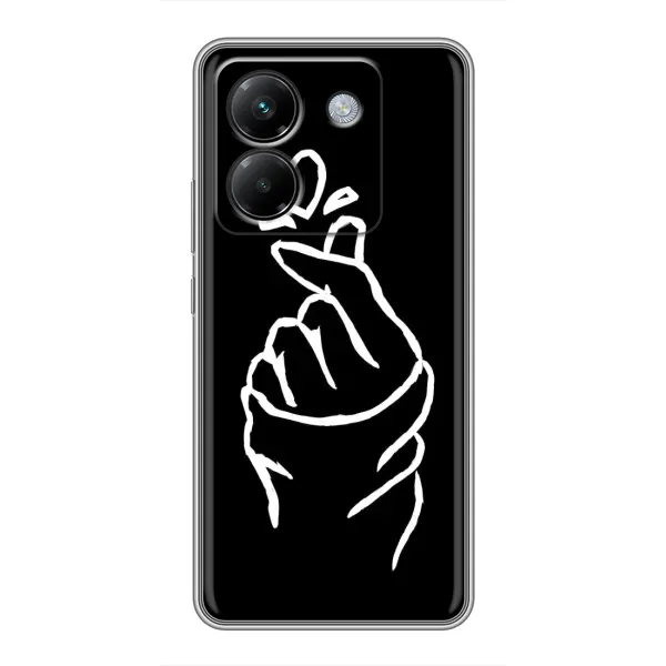 Чехол с рисунком «Сердце на черном» для Xiaomi Poco M7 Pro 5G Чехол с рисунком «Сердце на черном» для Xiaomi Poco M7 Pro 5G