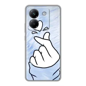 Чехлы (Знак сердечка) на Xiaomi Poco M7 Pro 5G (Сердечка знак)