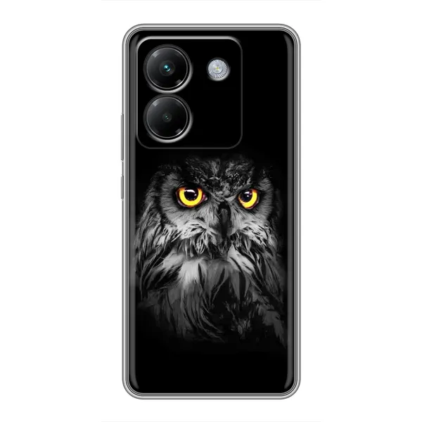 Чехол с рисунком «Сова на чёрном» для Xiaomi Poco M7 Pro 5G Чехол с рисунком «Сова на чёрном» для Xiaomi Poco M7 Pro 5G