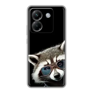 Силиконовый Чехол с Енотами на Xiaomi Poco M7 Pro 5G (Стильный Енот)