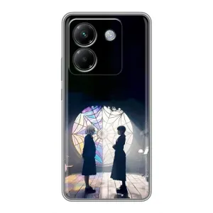 Чехлы с принтом Уэнсдей на Xiaomi Poco M7 Pro 5G (Уэнсдей и Энди)