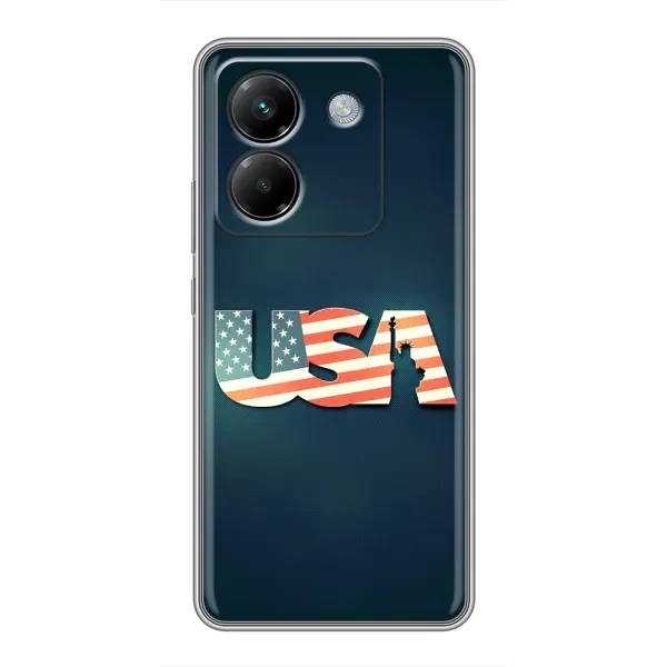 Чехол с рисунком «USA» для Xiaomi Poco M7 Pro 5G