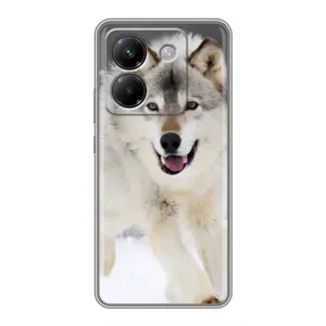 Чехол с Волком на Xiaomi Poco M7 Pro 5G (Волк на снегу)