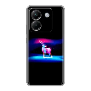 Силиконовый бампер с картинкой животных для Xiaomi Poco M7 Pro 5G (Яркий олень)