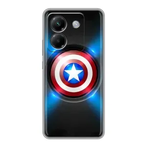 Чохол с Щітом Капітана Америки на Xiaomi Poco M7 Pro 5G (Яскраий Щит Капітана)