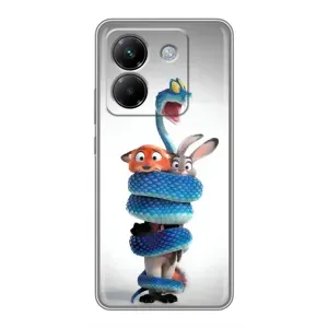 Силиконовый чехол с принтом Зоотрополіс для Xiaomi Poco M7 Pro 5G (Змея Зоо)