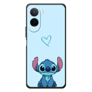 Чехол с рисунком Стич для Xiaomi POCO M7 (Голубой Стич)