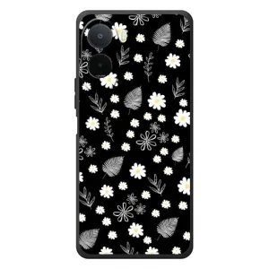 Чехлы с тематикой "ЦВЕТЫ" на Xiaomi POCO M7 (цветение на чорном)