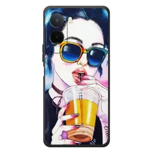 Чохол з картинкою Модні Дівчата Xiaomi POCO M7 (Дівчина з коктейлем)