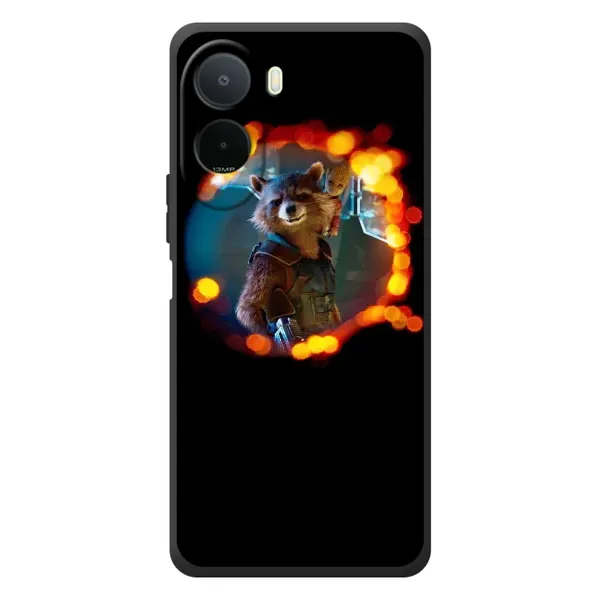 Чехол с рисунком «Енот Ракета» для Xiaomi POCO M7
