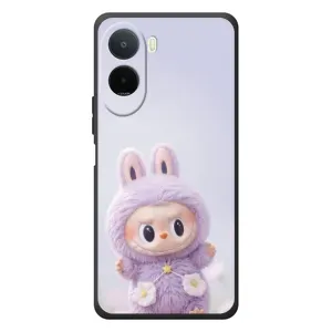 Чехол с принтом Лабубу для Xiaomi POCO M7 (Фиолетовый Лабубу)