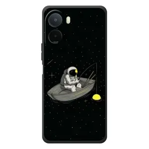 Силиконовый Чехол с принтом "Космонавты" на Xiaomi POCO M7 (Космонавт на рыбалке)
