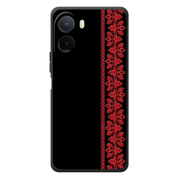 Чохол з малюнком «Червона вишиванка» для Xiaomi POCO M7