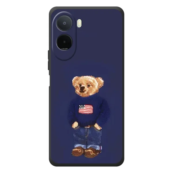 Чехол с рисунком «Мишка USA» для Xiaomi POCO M7