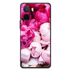 Силиконовый бампер с принтом (цветочки) на Поко М7 (Пионы)