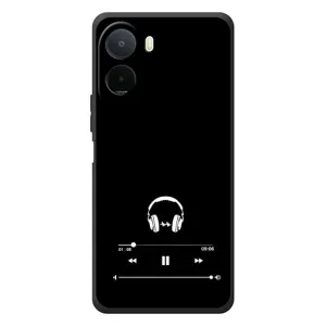 Чохол з картинками на чорному фоні для Xiaomi POCO M7 (Плеєр)